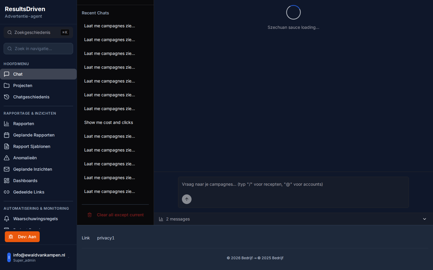 Conversation workspace